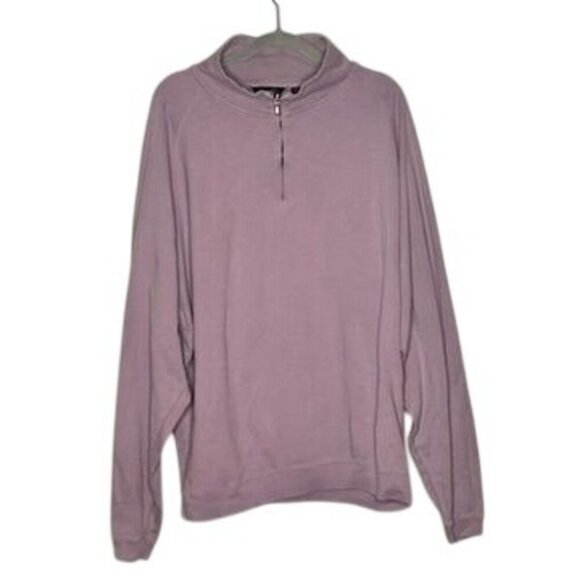 Albert Ross Mens XL Lavender Half-Zip Peruvian Pima Cotton Pullover Sweater - Picture 1 of 8
